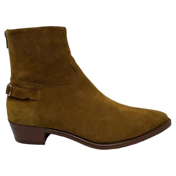 Celine Jacno Ankle Boots in Brown Suede - Picture 1 of 10